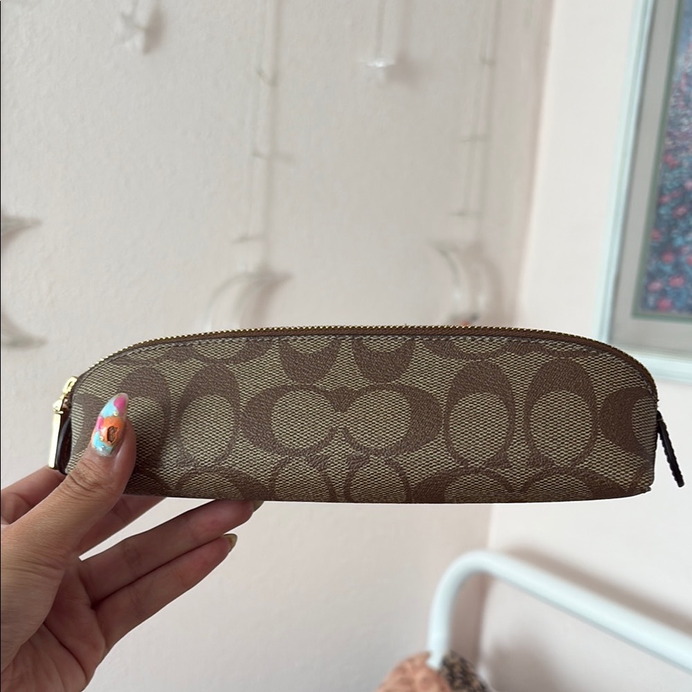 Coach Brown Signature Pattern Sunglasses Case